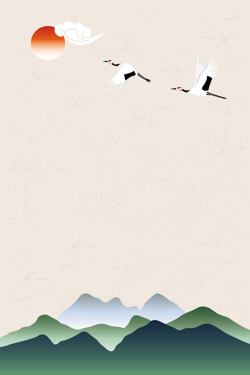 日系風(fēng)國潮風(fēng)古典仙鶴山水剪紙ai矢量模板背景圖高清素材 剪紙 免費(fèi)下載 頁面網(wǎng)頁 平面電商 創(chuàng)意素材 素材